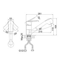 Товар: Смеситель для кухни D&K Rhein Reisling, с выдвижной лейкой, хром, арт-DA1272501 - фото 2 Смеситель для кухни D&K Rhein Reisling, с выдвижной лейкой, хром, арт-DA1272501 — фото 2, Смесители для кухни
