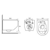 Унитаз ABBER Rechteck AC1218 подвесной белый, безободковый, смыв торнадо и струйный смыв — фото 8, Подвесные унитазы