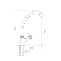 MORAVA - кран на одну воду арт-MK194 — фото 2, Краны