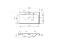 Раковина АЙРИС 80, белая 1A722931AG010 — фото 4, Раковины