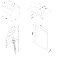 BK90GM Gem Подвесной комплект 60 см, черный — фото 7, Готовые комплекты для ванной комнаты