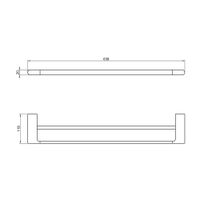 Полотенцедержатель двойной Timo Luiro золото матовое арт-18456/17 — фото 2, Полотенцедержатели