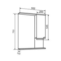 Зеркальный шкаф VIKTORIA 55 /правый/ AQUA DE MARCO 1055CVIC/R — фото 11, Зеркальные шкафы в ванную
