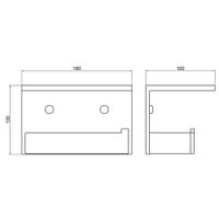 Бумагодержатель с полкой для телефона Timo Petruma никель арт-15243/13 — фото 3, Держатели туалетной бумаги
