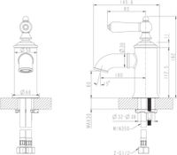 Смеситель для раковины Bravat Art F175109G, золото — фото 2, Смесители для раковины