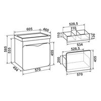 Тумба подвесная SKANDI 60 /дуб золотой Крафт/ AQUA DE MARCO 2060CRAFTCSCA/H — фото 11, Тумбы под раковину