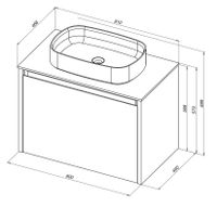 Тумба под раковину Allen Brau Fantasy 80 1.11002.PWM папирус матовый — фото 32, Тумбы под раковину