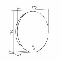 Зеркало с LED-подсветкой MILAN (77) круглое /AQUA DE MARCO MIL77 — фото 7, Зеркала в ванную комнату