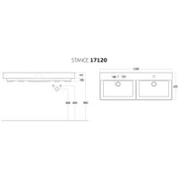 Умывальник STANCE 120, Dreja арт-17120-KL — фото 2, Раковины подвесные