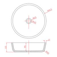 Раковина Isola Bella круглая, белый матовый, MonteBianco арт-11092 — фото 5, Раковины накладные