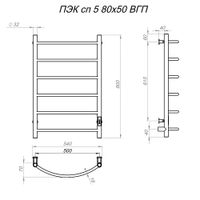 Товар: Полотенцесушитель Пэк сп 5 80х50 оружейная сталь ВГП арт-Пэксп5/8050ор_стВГП - фото 2 Полотенцесушитель Пэк сп 5 80х50 оружейная сталь ВГП арт-Пэксп5/8050ор_стВГП — фото 2, Электрические полотенцесушители