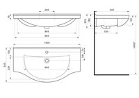 Раковина SANTEK Эльбрус 100 мебельная белый (WH110255) — фото 8, Раковины подвесные