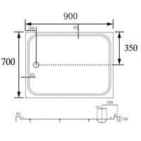 Душевой поддон ABBER AD3C907 90х70 прямоугольный, акриловый, белый — фото 8, Акриловые душевые поддоны