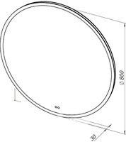 Зеркало Aquanet Арт 80 RGB LED 00336636 — фото 5, Зеркала в ванную комнату