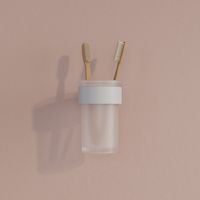 Стакан, нержавеющая сталь, Petite, белый матовый, IDDIS, арт-PETWTSGi45 — фото 1, Стаканы для зубных щеток