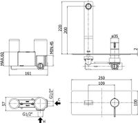 Смеситель для раковины Paffoni Rock RO105CR (с внутренней частью) — фото 2, Смесители для раковины
