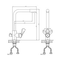 Смеситель для кухни D&K Rhein , хром арт-DA1391601 — фото 1, Смесители для кухни