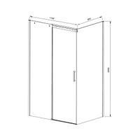 Товар: Душевой уголок Dice , 1100*900, вороненая сталь, стекло прозрачное арт-VSR-4D9011CLGM - фото 4 Душевой уголок Dice , 1100*900, вороненая сталь, стекло прозрачное арт-VSR-4D9011CLGM — фото 4, Прямоугольные душевые уголки