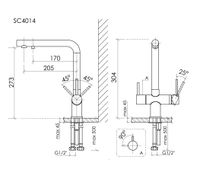 Смеситель для кухни SANCOS Foster с возможностью подключения фильтра для воды, цвет вороненая сталь, арт. SC4014GG — фото 10, Смесители для кухни