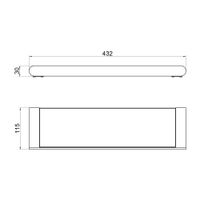 Полка стеклянная Timo Saona 13072/03 черный — фото 2, Полки для ванной и душа