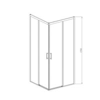 Душевой уголок Soft , 1000*1000, вороненая сталь, стекло прозрачное арт-VSS-3SO100CLGM — фото 4, Квадратные душевые уголки