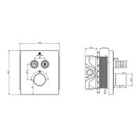 Встраиваемый смеситель для душа VSCV-321TMB двухфункциональный, термостатический, черный — фото 4, Смеситель для душа