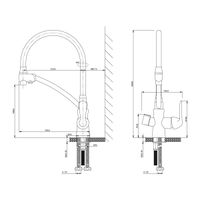 Comfort Смеситель для кухни, гиб.излив 210мм фильтр.воды, р/ОД, хром/оранжевый, LM, арт-LM3070C-Orange — фото 2, Смесители для кухни