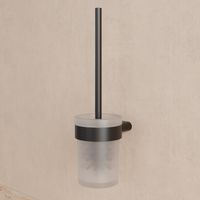 Ершик, нержавеющая сталь, Petite, черный матовый, IDDIS, арт-PETBLSGi47 — фото 1, Ершики для унитаза