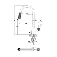 Товар: Смеситель для кухни D&K Rhein , хром/золото арт-DA1462504D - фото 2 Смеситель для кухни D&K Rhein , хром/золото арт-DA1462504D — фото 2, Смесители для кухни
