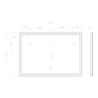 Зеркало с подсветкой VIGO Geometry Comfort 1000 арт-064 — фото 9, Зеркала в ванную комнату