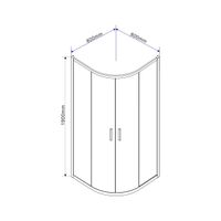 Душевой уголок Garda VSQ-1G800CL, 800*800, хром, стекло прозрачное — фото 4, Душевые уголки четверть круга