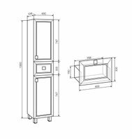 Шкаф-пенал напольный OSTIN 40 /левый/ AQUA DE MARCO 3040WCOST/L — фото 7, Шкафы для ванной