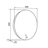 Зеркало с LED-подсветкой MILAN (40) круглое /AQUA DE MARCO MIL40 — фото 7, Зеркала в ванную комнату