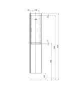 Шкаф-пенал Aquanet Nova Lite 35 дуб рошелье арт-00242265 — фото 9, Пеналы для ванной комнаты