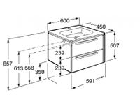 LAGO Тумба под раковину VICTORIA 60, белый глянец, ROCA арт-7857295806 — фото 5, Тумбы под раковину