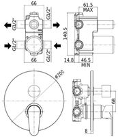 Набор смесителей Paffoni Green 5 в 1 (сет 9) (с внутренней частью) 00255127 — фото 14, Готовые комплекты для ванной комнаты