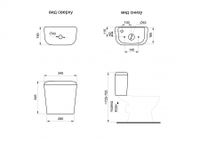 Унитаз-компакт "Pro" горизонтальный выпуск, с 1-режимной кнопочной арматурой и сиденьем полипропилен арт-1P2155S0000BF — фото 12, Напольные унитазы