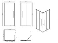 Ограждение душевое ESBANO ESF-90KV-C
Размер: 90 х 90 х 195 ESOGF90KVС — фото 4, Душевые кабины и ограждения