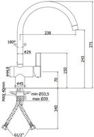 Смеситель для кухни Paffoni Rock RO180CR — фото 2, Смесители для кухни