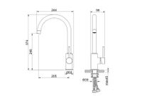 Товар: AQ1382BG ЕВРОПА смеситель для кухни, шлиф. золото - фото 8 AQ1382BG ЕВРОПА смеситель для кухни, шлиф. золото — фото 8, Смесители для кухни