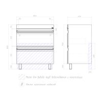 Тумба под раковину VIGO Holly 70 напольная белый (040) — фото 8, Тумбы под раковину