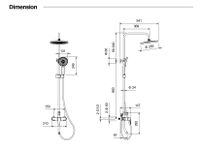 AQ2740BGM ЛУГАНО душевая система (смеситель для ванны) 255 мм, оружейная сталь — фото 2, Душевые системы