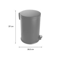 Ведро с крышкой 12 л FIXSEN хром (FX-34024P) — фото 4, Мусорные ведра