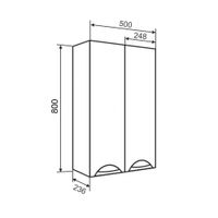 Товар: Шкаф навесной ELEGANSE 50 /хром/ AQUA DE MARCO 3050CELE - фото 5 Шкаф навесной ELEGANSE 50 /хром/ AQUA DE MARCO 3050CELE — фото 5, Шкафы для ванной