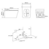 Комплект ABBER подвесной электронный унитаз-биде Rechteck AC1215S белый с импульсным смывом с инсталляцией AC0101P арт-AC1215S-AC0101P — фото 5, Комплекты унитаз + инсталляция