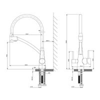 Товар: Comfort Смеситель для кухни, гиб.излив 195мм фильтр.воды, р/ОД, хром/серый, LM, арт-LM3071C-Gray - фото 3 Comfort Смеситель для кухни, гиб.излив 195мм фильтр.воды, р/ОД, хром/серый, LM, арт-LM3071C-Gray — фото 3, Смесители для кухни