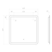 Зеркало с подсветкой VIGO Wing Comfort 600 арт-175 — фото 9, Зеркала в ванную комнату