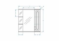 Зеркало-шкаф "Кармела 75/С", Люкс белое серебро SP-00002032 — фото 1, Зеркальные шкафы в ванную