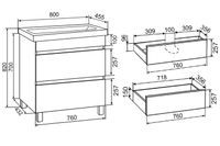 Тумба напольная SYDNEY 80 /2ящ/ AQUA DE MARCO 2080WCSYD/1 — фото 10, Тумбы под раковину