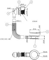 Слив-перелив для литьевых раковин Aquanet хром 00312686 — фото 8, Сливы-переливы